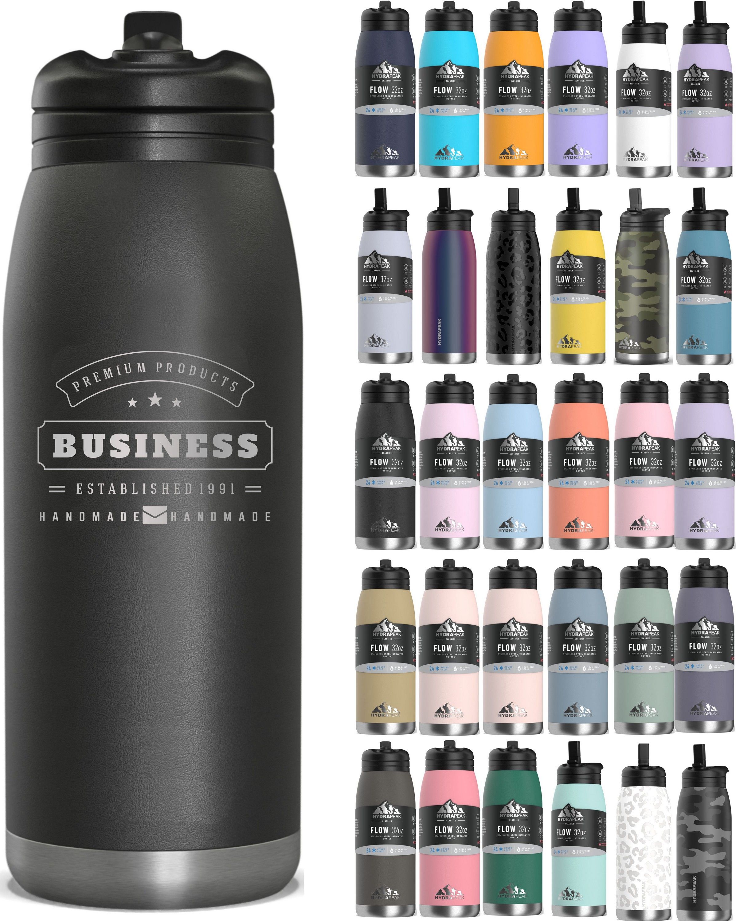 Hydrapeak 32 oz Flow Water Bottle (Lifetime Warranty)